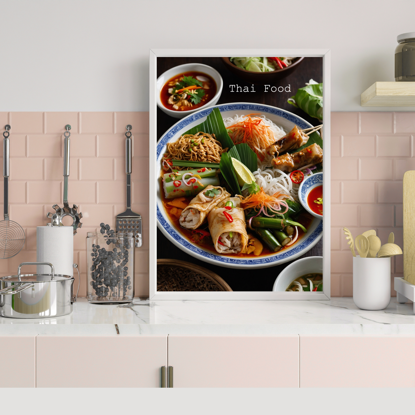 Thai Food Kitchen Poster – A Spice-Filled Feast for Your Kitchen! 🌶️🍜
