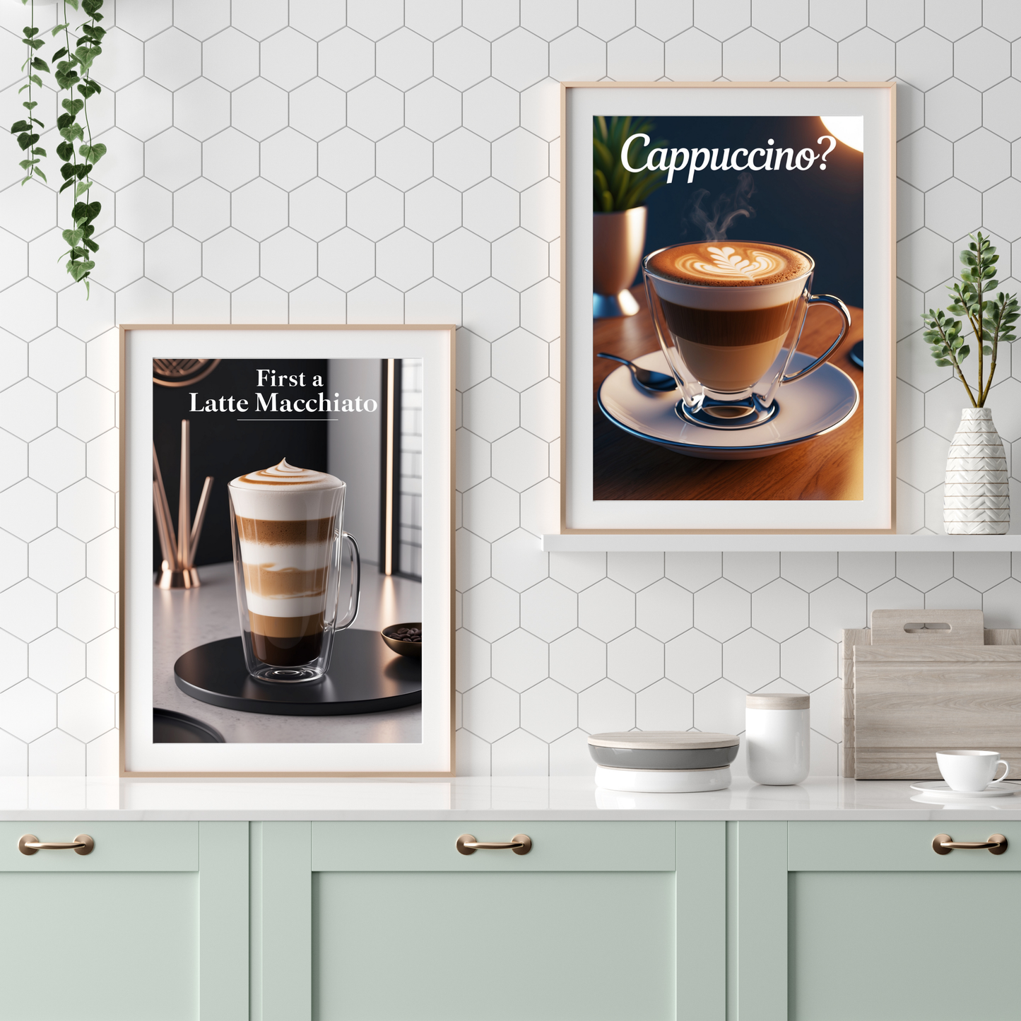 Latte Macchiato Kitchen Poster – Layers of Flavor and Laughs! ☕😂