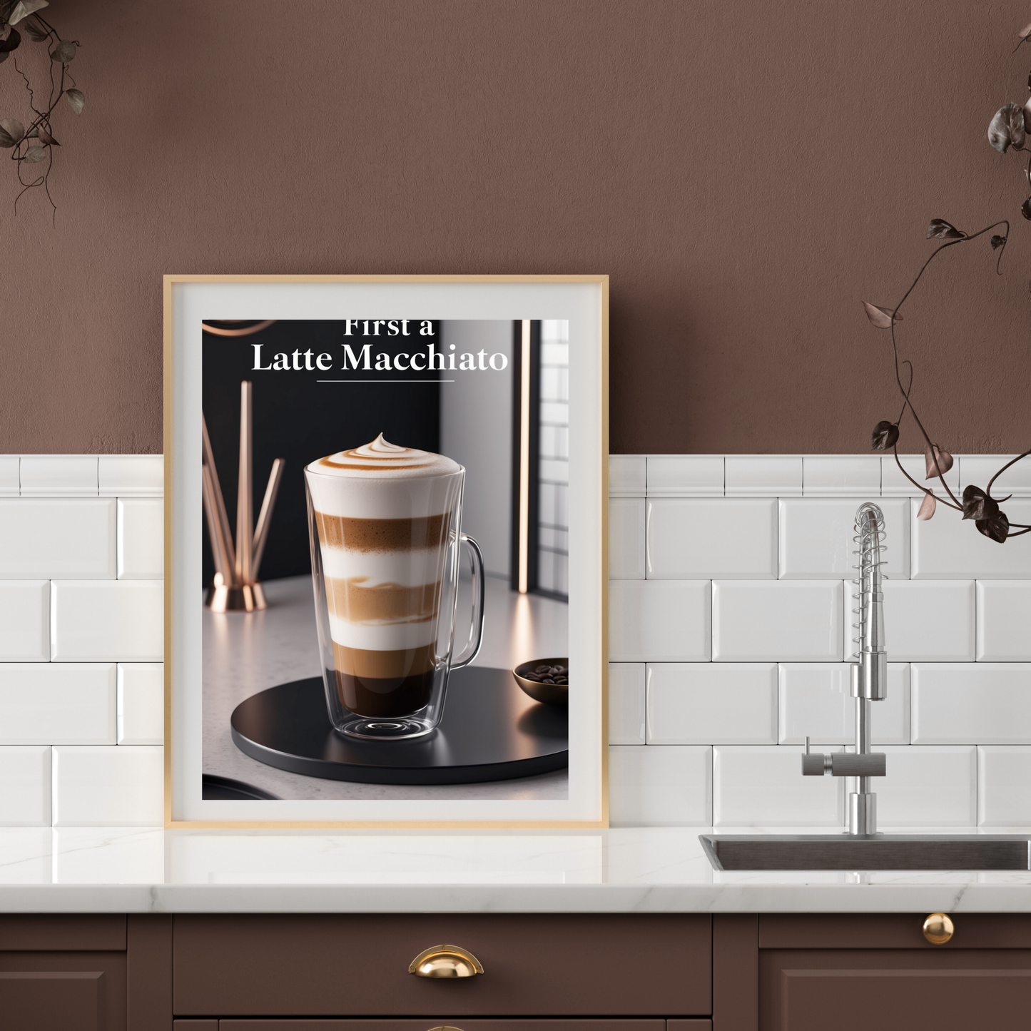 Latte Macchiato Kitchen Poster – Layers of Flavor and Laughs! ☕😂