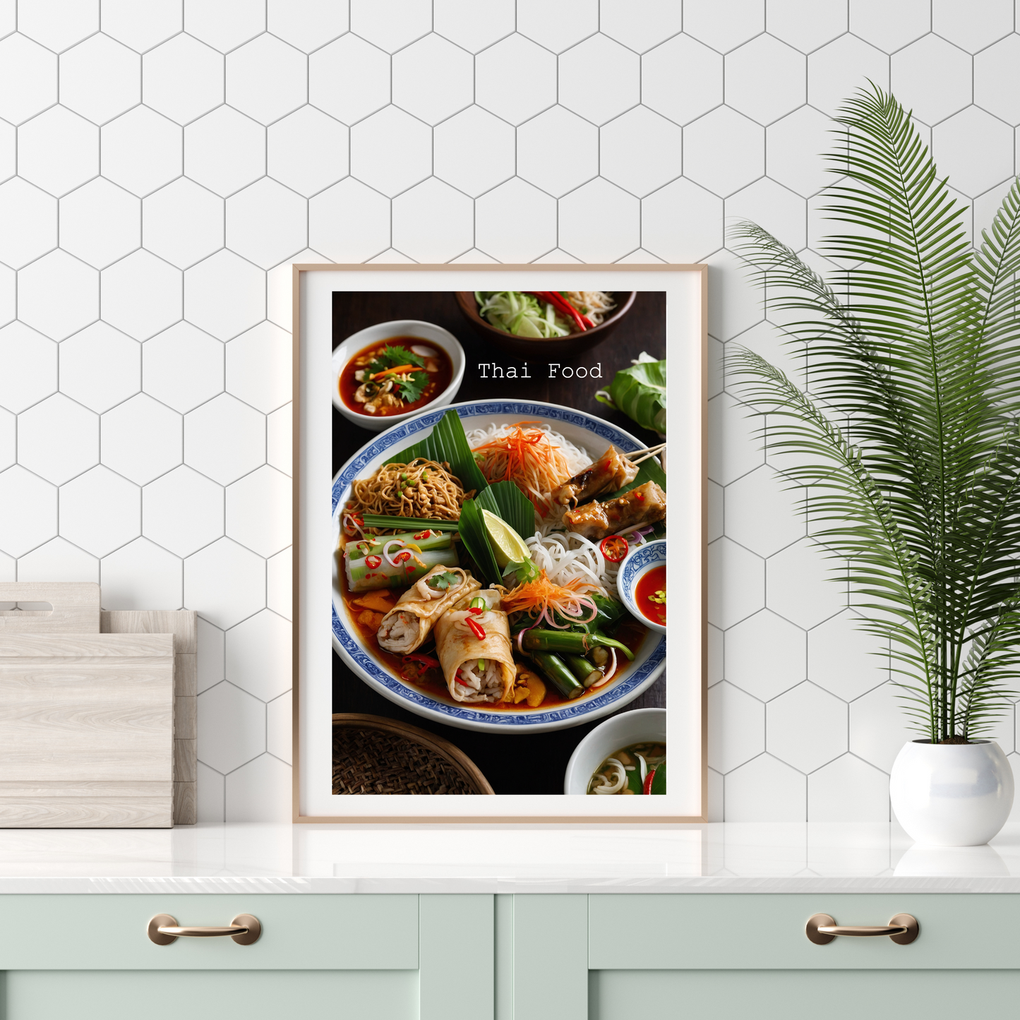 Thai Food Kitchen Poster – A Spice-Filled Feast for Your Kitchen! 🌶️🍜