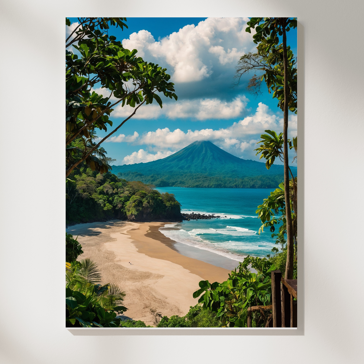 🏝️ Costa Rica Stunning Beach Poster – Tropical Paradise Wall Art for Coastal Interiors