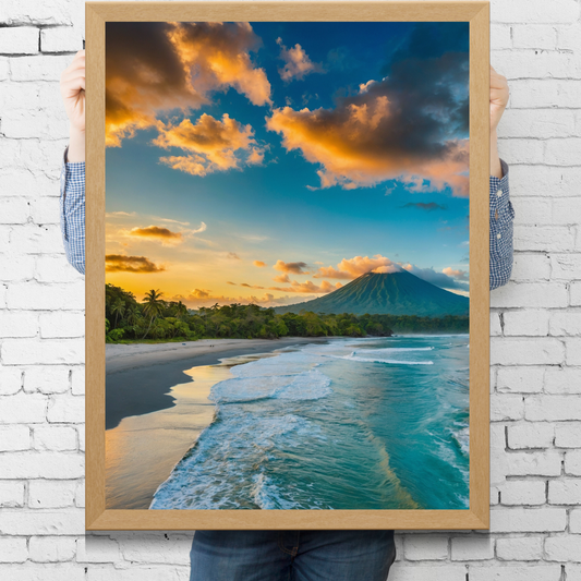 🏝️ Costa Rica Beach Poster – Tropical Paradise Wall Art for Travel-Inspired Decor