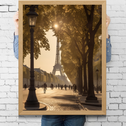 Retro Eiffel Tower Poster – Timeless Parisian Charm for Your Walls 🗼✨