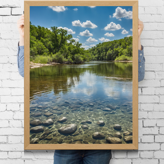 🏞️ Texas River Landscape Poster – Serene Waterways for Rustic and Natural Interiors