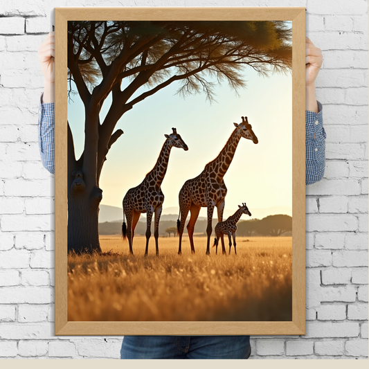 Giraffe Africa Poster – Elegance of the Savannah 🦒🌅