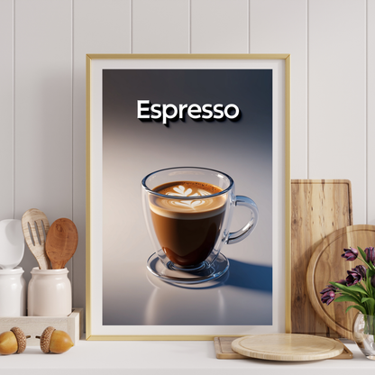 Espresso Kitchen Poster – Small Cup, Big Energy! ☕😂