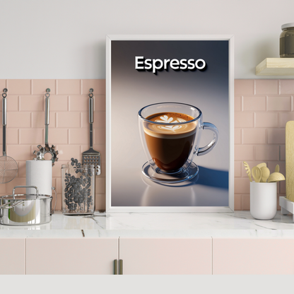 Espresso Kitchen Poster – Small Cup, Big Energy! ☕😂