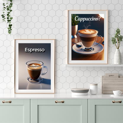 Espresso Kitchen Poster – Small Cup, Big Energy! ☕😂