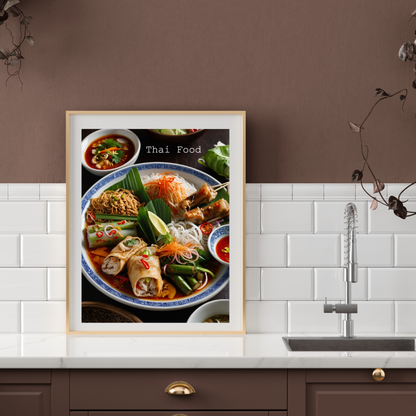 Thai Food Kitchen Poster – A Spice-Filled Feast for Your Kitchen! 🌶️🍜
