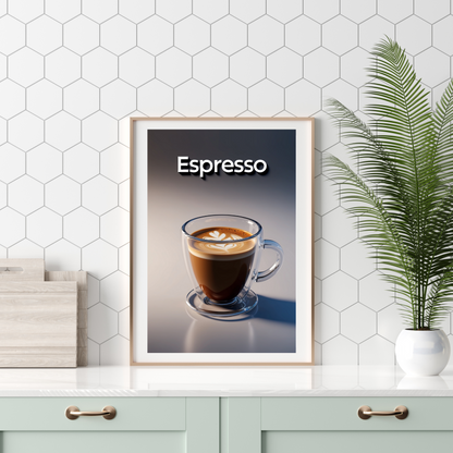 Espresso Kitchen Poster – Small Cup, Big Energy! ☕😂