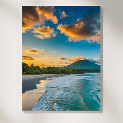 🏝️ Costa Rica Beach Poster – Tropical Paradise Wall Art for Travel-Inspired Decor