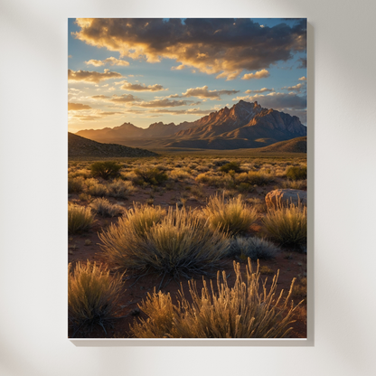 Texas King Range Landscape Poster – Majestic Western Art for Home and Nature Enthusiasts