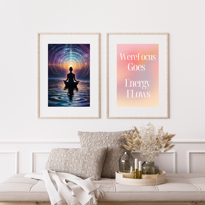 Were Focus Goes, Energy Flows – Meditation Poster 🧘‍♂️✨
