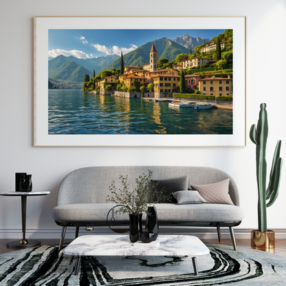 "Experience the Serenity of Lake Como, Italy – A Tranquil Escape for Your Walls" 🌅✨