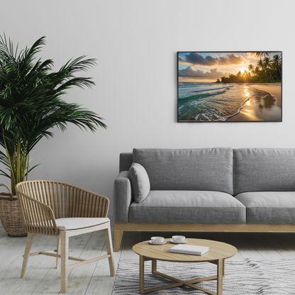Bali Beach Sunset Poster – Where Paradise Meets the Horizon 🌅🏖️