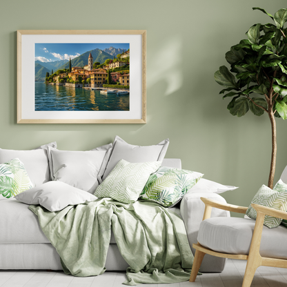 "Experience the Serenity of Lake Como, Italy – A Tranquil Escape for Your Walls" 🌅✨