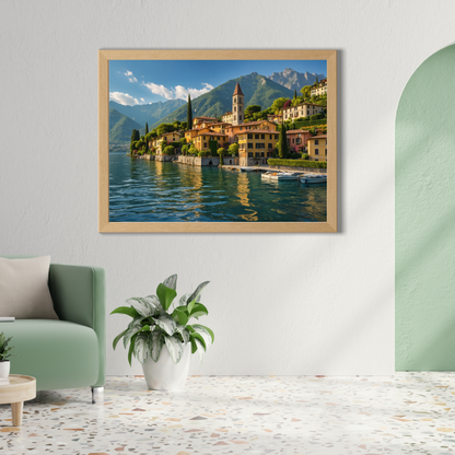 "Experience the Serenity of Lake Como, Italy – A Tranquil Escape for Your Walls" 🌅✨