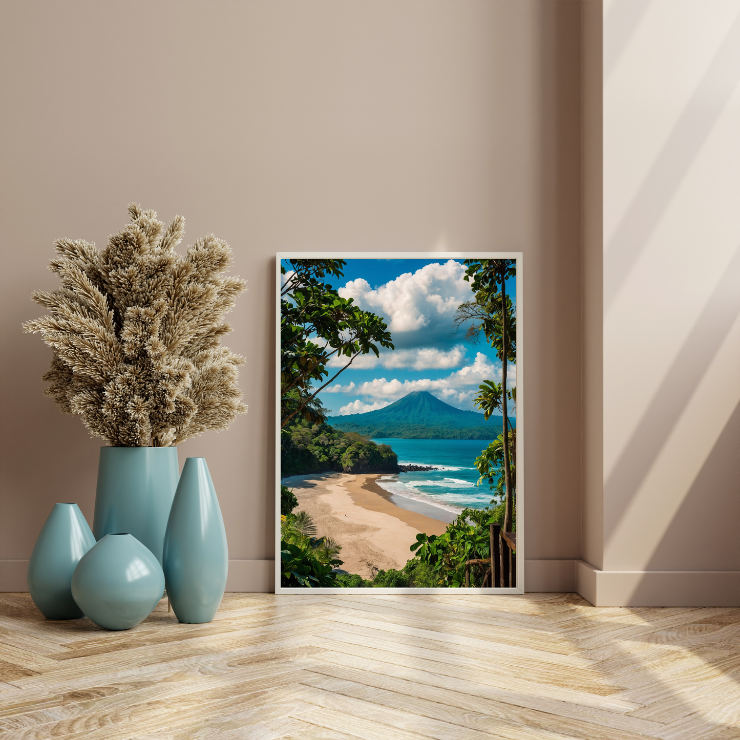 🏝️ Costa Rica Stunning Beach Poster – Tropical Paradise Wall Art for Coastal Interiors