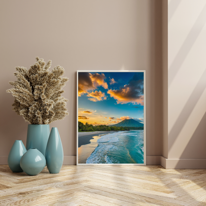 🏝️ Costa Rica Beach Poster – Tropical Paradise Wall Art for Travel-Inspired Decor