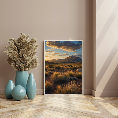 Texas King Range Landscape Poster – Majestic Western Art for Home and Nature Enthusiasts