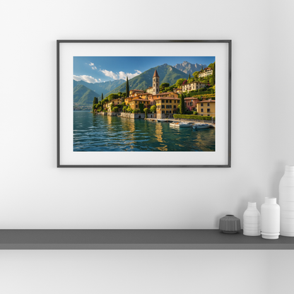 "Experience the Serenity of Lake Como, Italy – A Tranquil Escape for Your Walls" 🌅✨