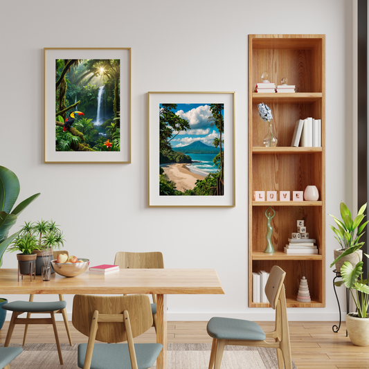 🇨🇷 Costa Rica Poster Bundle – Beach, Jungle & Wildlife Wall Art Set
