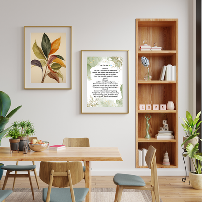 "Leaf Me Be – The Botanical Print That Speaks for Itself!" 🍃✨
