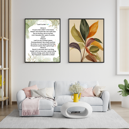 "Leaf Me Be – The Botanical Print That Speaks for Itself!" 🍃✨