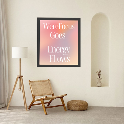 Were Focus Goes, Energy Flows – Meditation Poster 🧘‍♂️✨