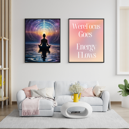Were Focus Goes, Energy Flows – Meditation Poster 🧘‍♂️✨
