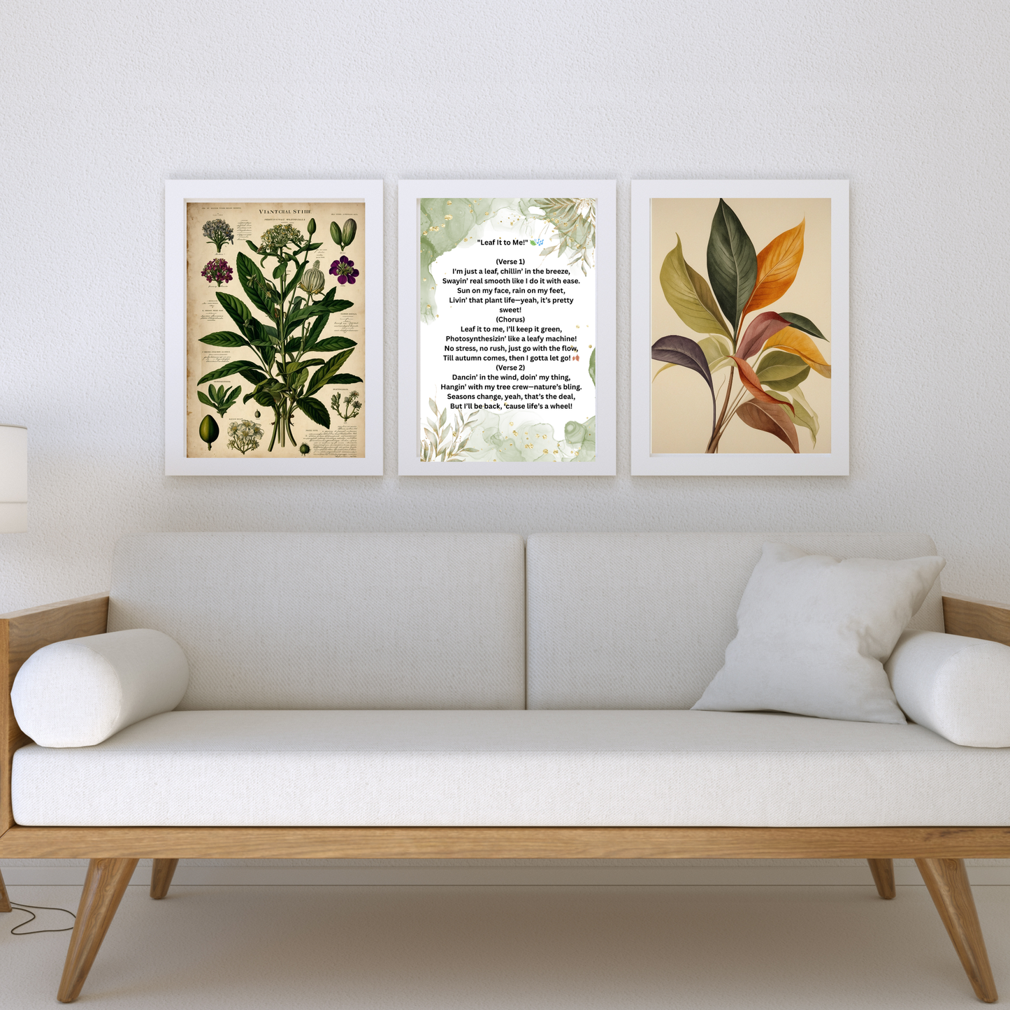"Leaf Me Be – The Botanical Print That Speaks for Itself!" 🍃✨