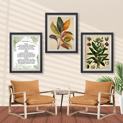 "Leaf Me Be – The Botanical Print That Speaks for Itself!" 🍃✨