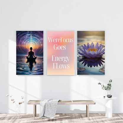 Were Focus Goes, Energy Flows – Meditation Poster 🧘‍♂️✨